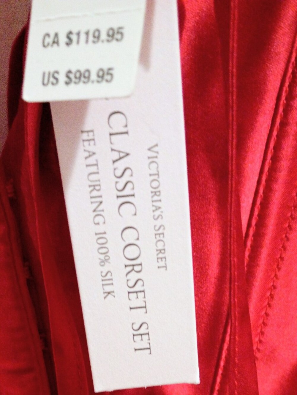 NWT- Victoria's Secret Red Satin Corset Bustier Only - Picture 4 of 5